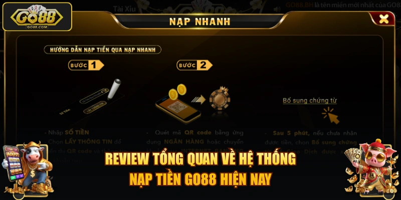 Review tổng quan về hệ thống nạp tiền GO88 hiện nay